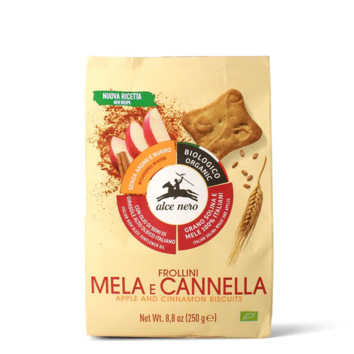 Alce Nero - Frollini Mela & Cannella 250g