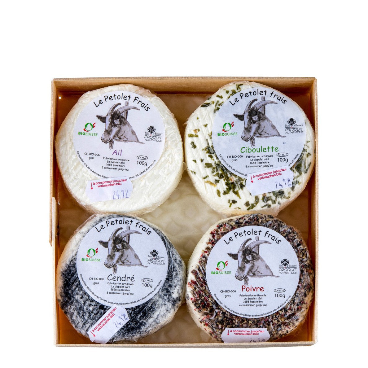 Le Sapalet - 4 formaggini freschi di capra/pecora 4 x 100g