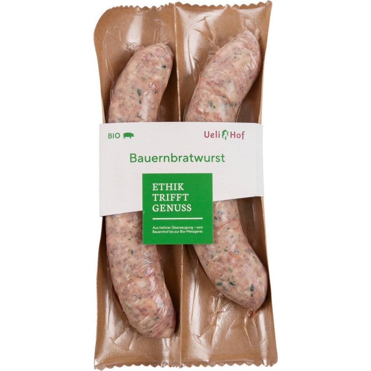 Ueli Hof - Bio Bratwurst alla contadina 2 x 130g * Ordina entro Martedì ore 10.00 per ritiro Giovedì/Venerdì