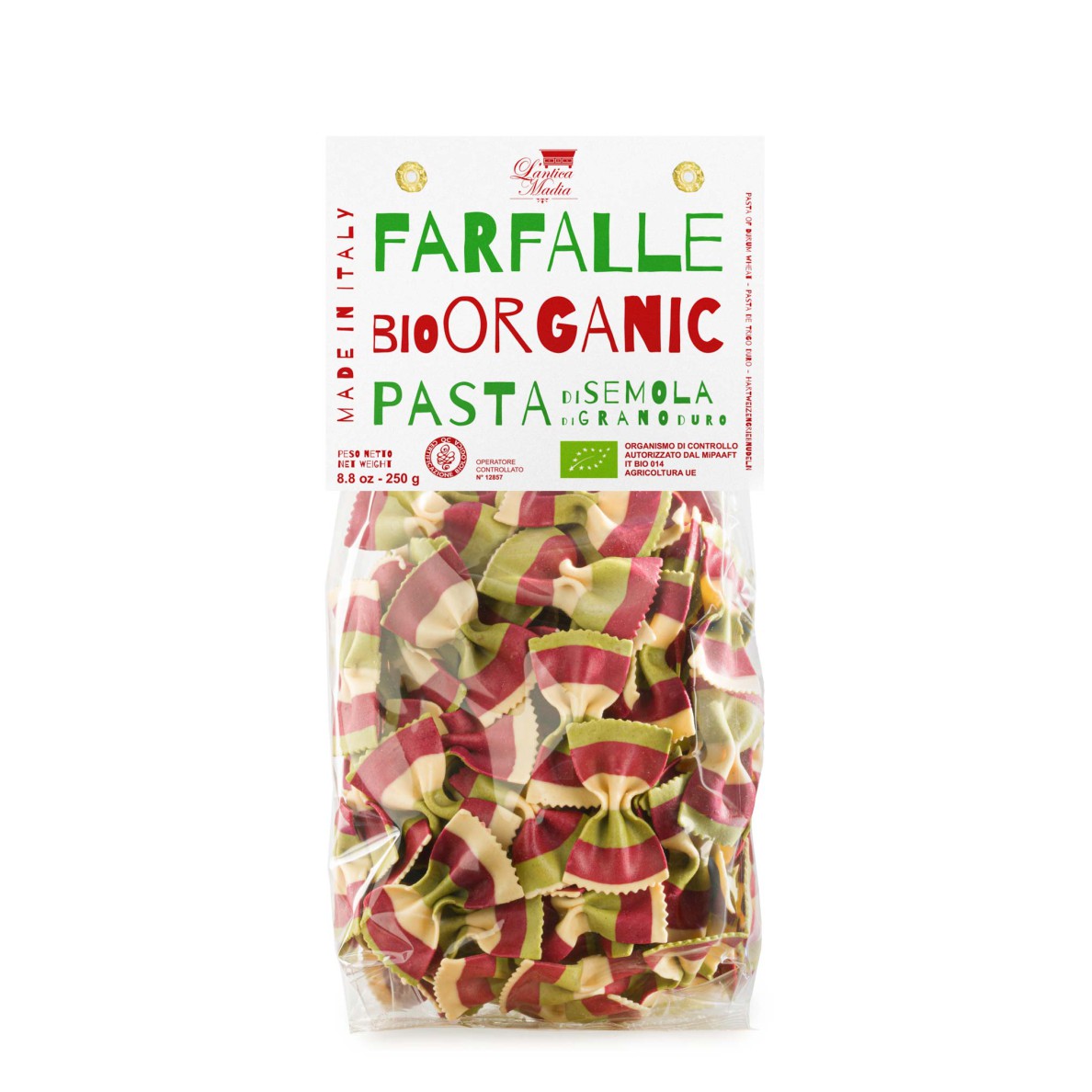 L'Antica Madia - Bio Farfalle di semola colorata 250g