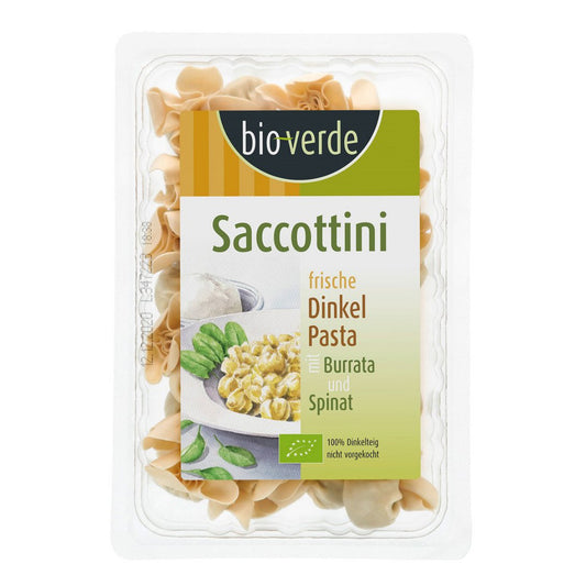 Bio Verde - Saccottini al farro burrata e spinaci 250g