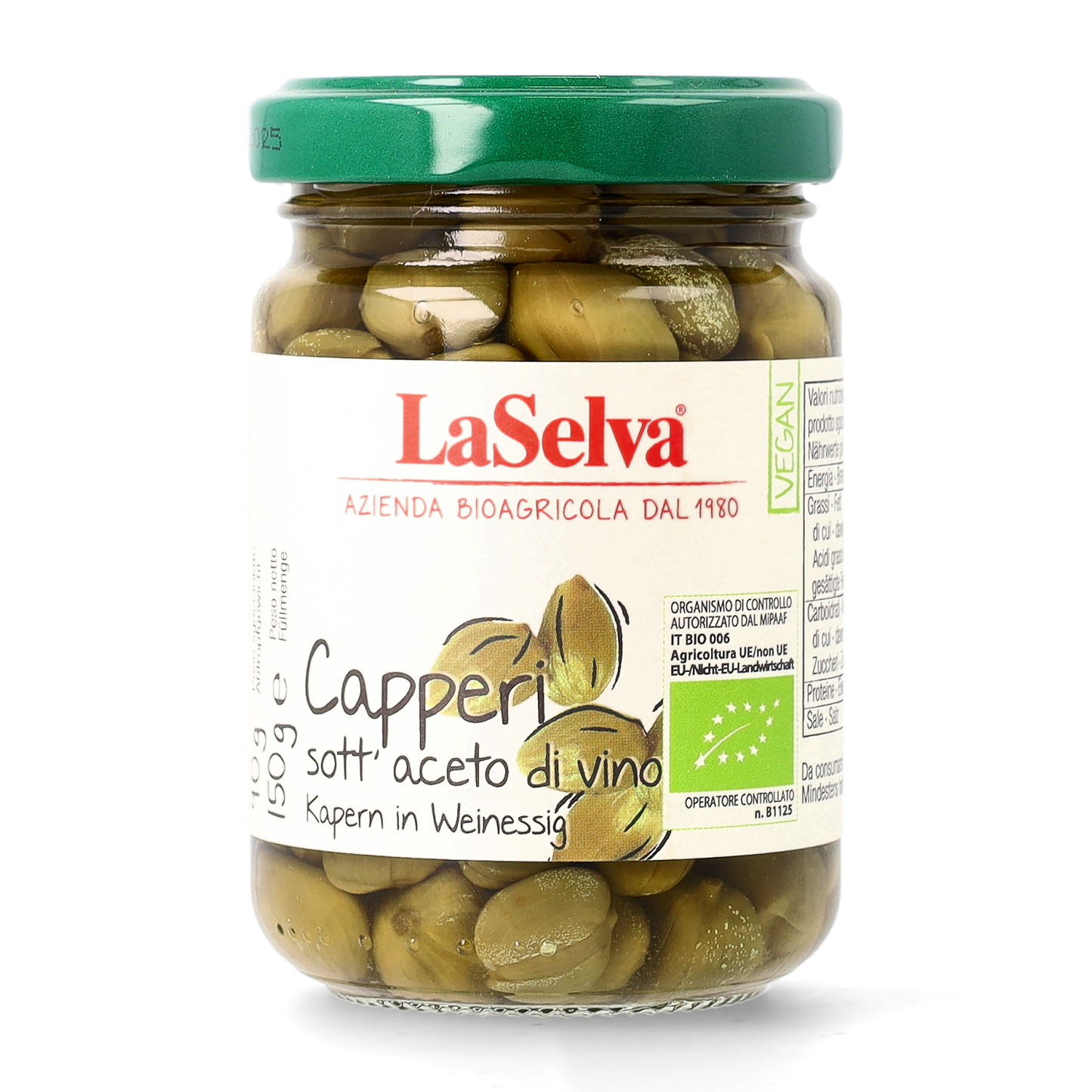LaSelva Bio Capperi sott'aceto 150g