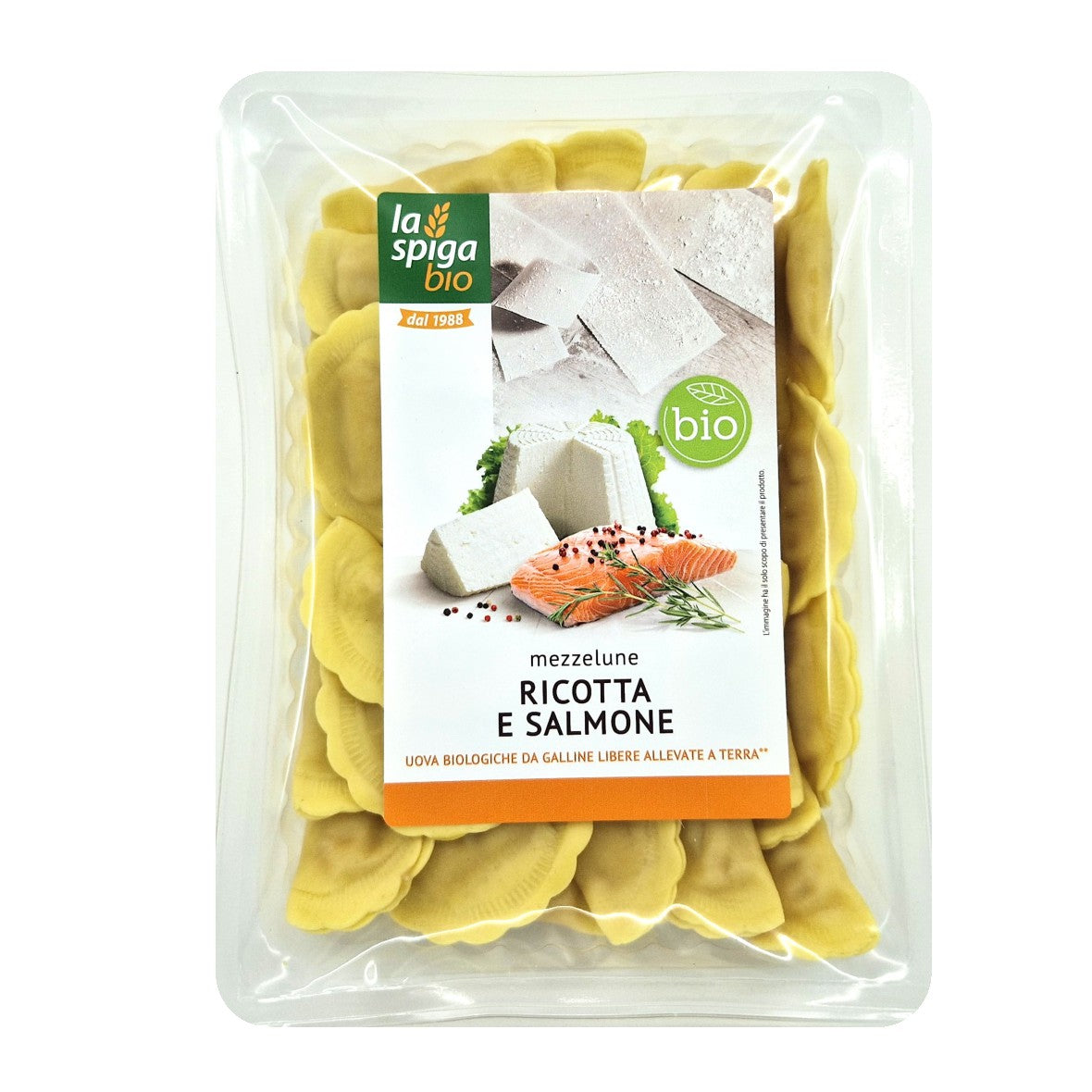La Spiga Bio Mezzelune Ricotta e Salmone 250g