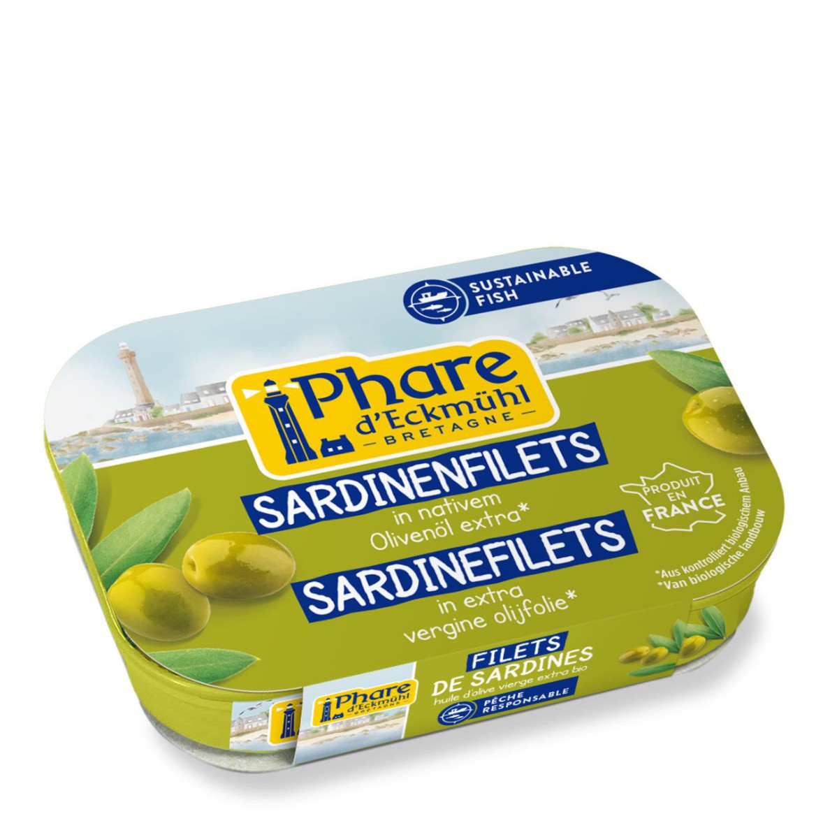 Phare d'Eckmühl - Filetti di sardine in olio extra vergine d'oliva bio 100g