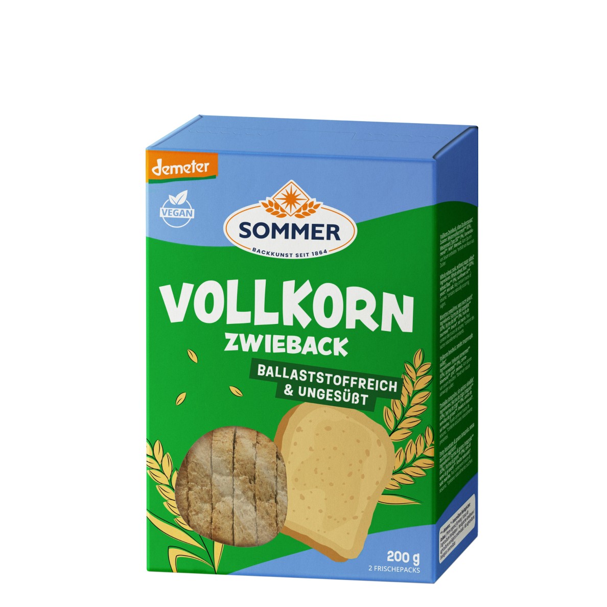 Sommer - Fette biscottate integrali 200g
