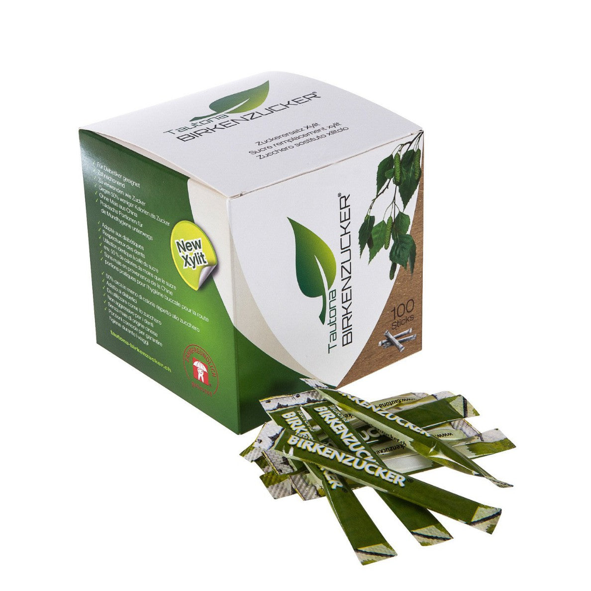 Tautona - Xylit Zucchero di betulla 100 sticks a 4g