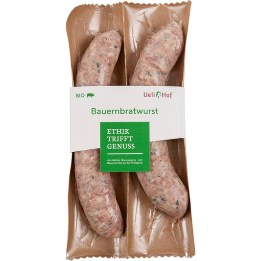 Ueli Hof - Bio Bratwurst alla contadina 2 x 130g * Ordina entro Martedì ore 10.00 per ritiro Giovedì/Venerdì